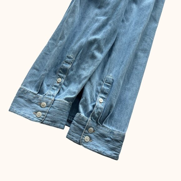 Denim Button down shirt Size XL from Express. Light blue top. - Picture 6 of 12
